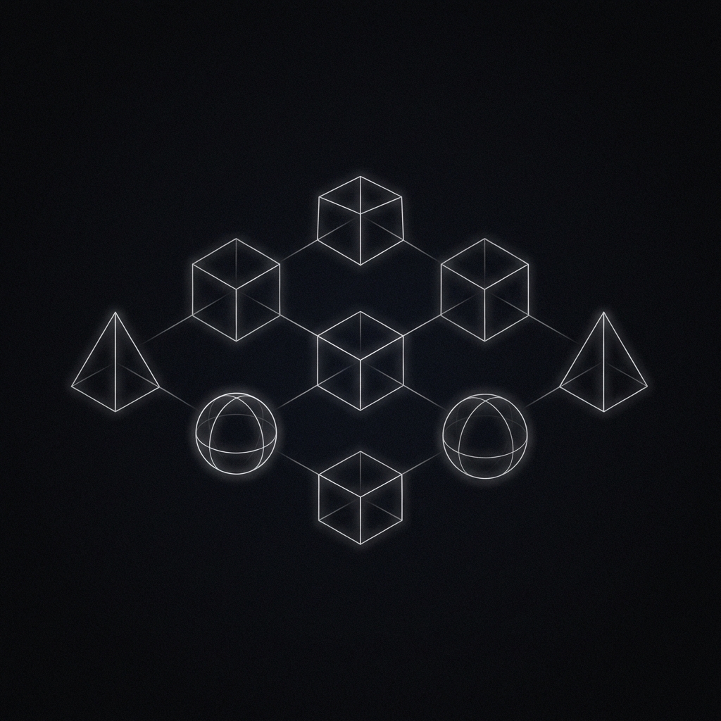 Geometric wireframe grid